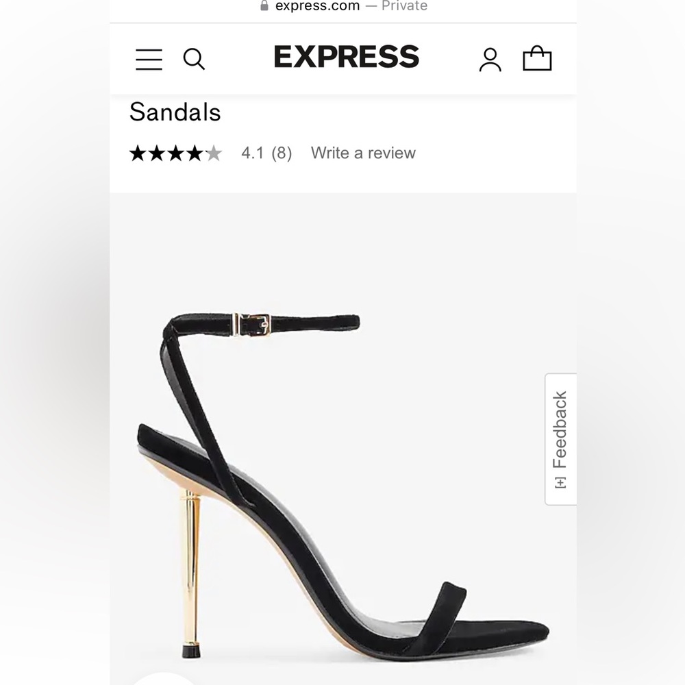 Black heels with gold